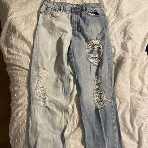 ASOS two toned denim mom jeans